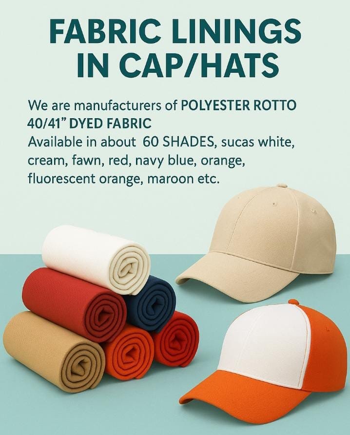 Polyester Rotto Fabric for Linings in Caps & Hats